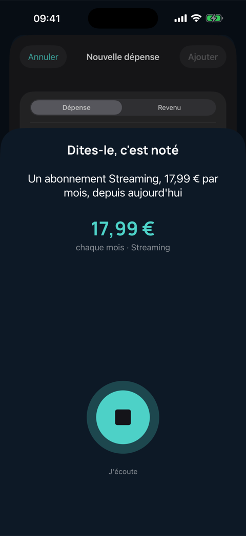 Dans l’app 1