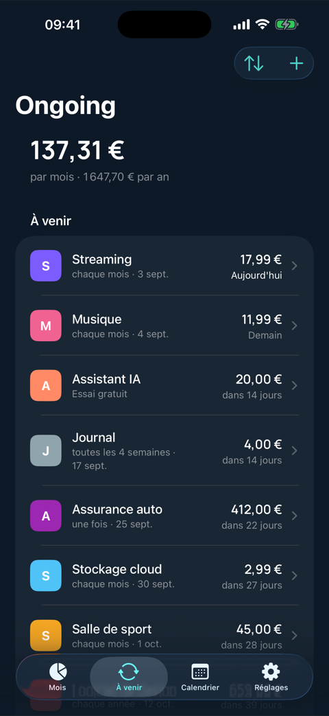 Dans l’app 6