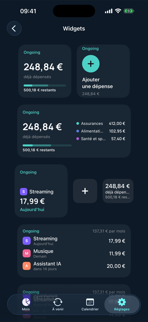 Dans l’app 9