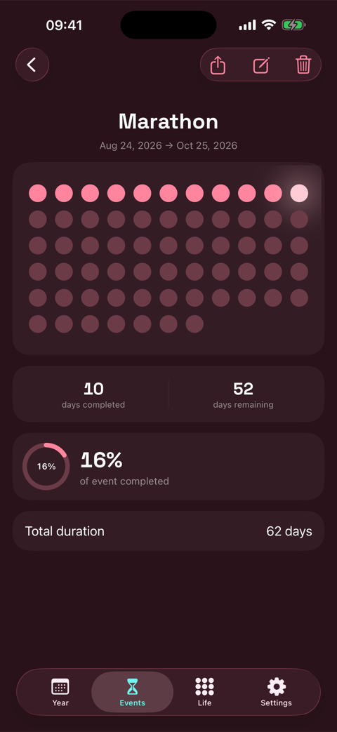 52 days to the marathon.